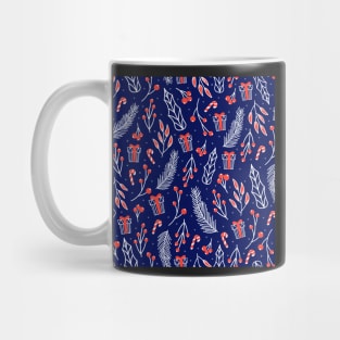 Winter branches and holly berries Mug